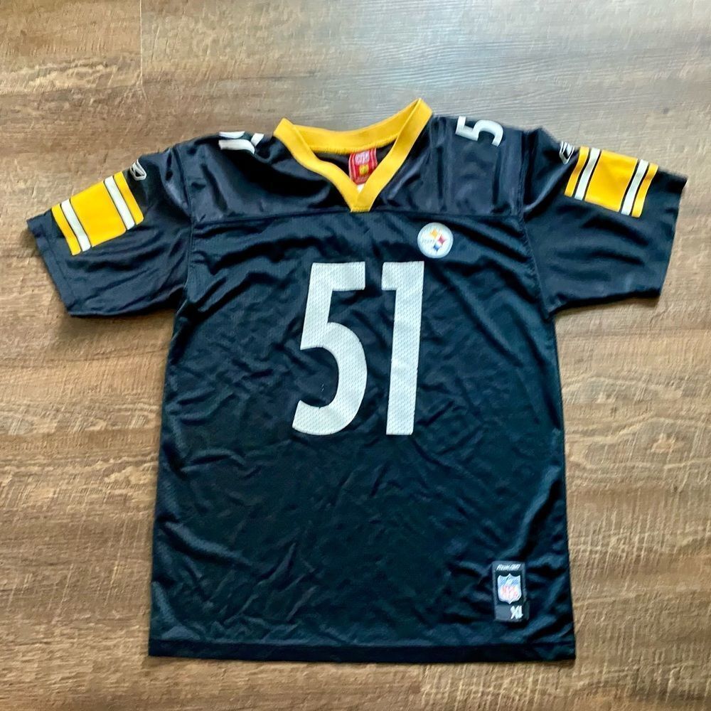 Pittsburgh Steelers Jersey Reebok NFL Players James Farrior #51 women’s M EUC